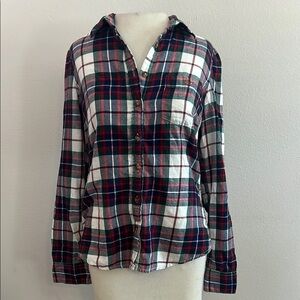 Plaid Button-Up Shirt
